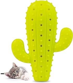 Pet Craft Supply Cactus Interactive Cat Toy Teeth Cleaning Bite Resistant 100% Natural Rubber