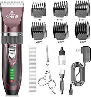 oneisall Dog Clippers Low Noise, 2-Speed Quiet Pet Grooming Kit