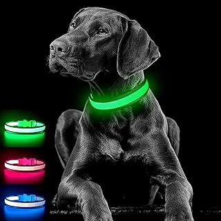 Domagiker LED Dog Collar for Night Walking (Green, Small)