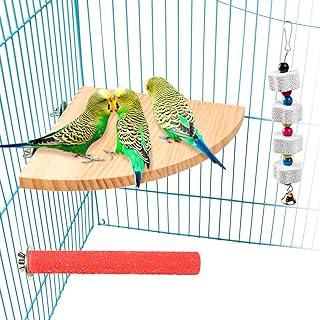 Bird Perch Platform Wood Stand for Small and Medium Parrots