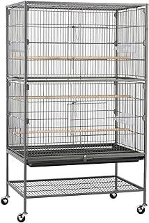 Large Flight Parrot Bird Cage with Rolling Stand for Multiple Parakeets
