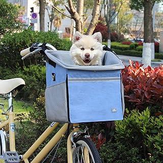RAYMACE Dog Bike Basket Bag with Reflective Stripe Multipurpose Pet Carrier