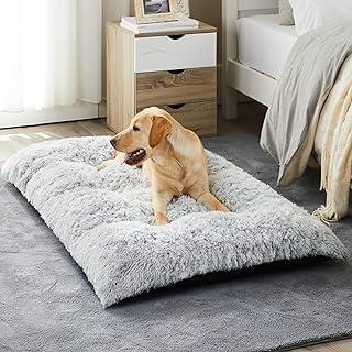BFPETHOME Plush Dog Crate Bed Fluffy Cozy Kennel Pad for Sleeping