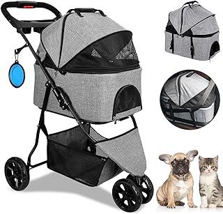 Folding 3 in 1 Pet Stroller for Small Dogs