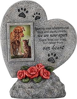 Trwcrt Paw Print Pet Memorial Stone for Dog Cat Keepsake