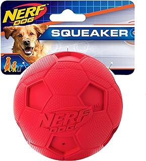 Nerf Dog Soccer Ball Toy with Interactive Squeaker