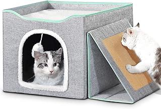 Cat Cube Cave House with Removable Sisal Rope for Kitty Play