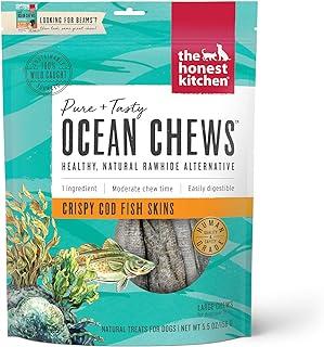 The Honest Kitchen Ocean Chew Crispy Cod Fish Skins Dog Treat, 5.5 Oz