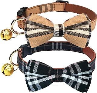 KUDES 2 Pack/Set Dog Collar with Bow Tie and Bells