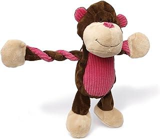 Pulleez Monkey Squeaky Plush Dog Toy with Ropes
