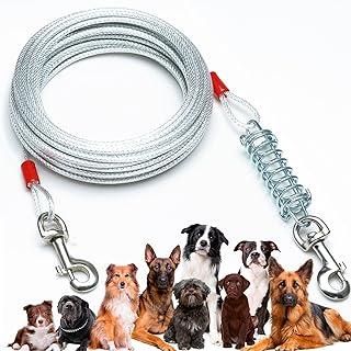 Dog Tie Out Cable Durable Spring for Outdoor, Yard and Camping