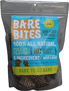Bare Bites All Natural Dehydrated Beef Liver Dog Cat Treats