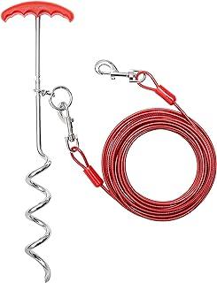 PETPMEEE Dog Tie Out Cable & Stake