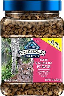 Blue Buffalo Wilderness Crunchy Cat Treats, Salmon 12-oz Tub