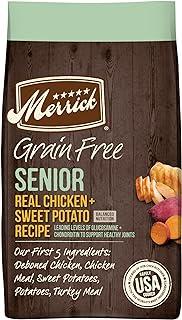 Merrick Senior Dry Dog Food, Real Chicken and Sweet Potato Grain Free Recipe