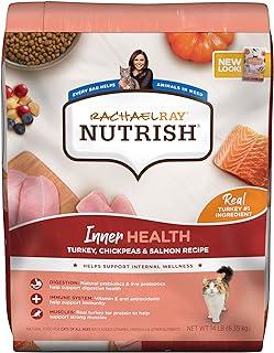 Rachael Ray Nutrish Inner Health Premium Natural Dry Cat Food, Turkey with Chickpeas & Salmon