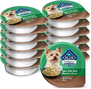 Blue Buffalo Delights Natural Adult Small Breed Wet Dog Food Cup, New York Strip Flavor