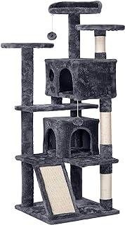 Yaheetech 55 inches Multi-Level Cat Tree Condo Kitten Tower Stand House Furniture