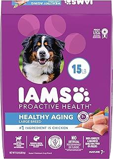 IAMS Healthy Aging Adult Large Breed Dry Dog Food with Real Chicken, 15 lb. Bag
