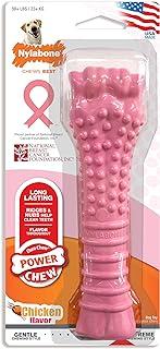 Nylabone Breast Cancer Awareness Pink Power Chew Textured Dog Toy