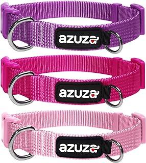 Azuza 3 Pack Dog Collars, Soft & Comfortable