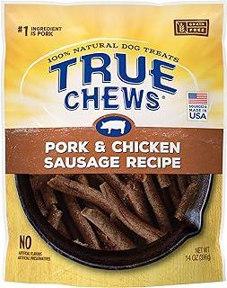 True Chews Natural dog treats, Pork and Chicken Sausage 14 oz bag