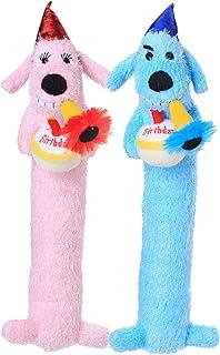 Multipet’s 12-Inch Happy Birthday Loofa Dog Toy, 1 Count