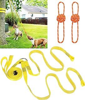 XiaZ Dog Bungee Tug Toy for Two Canines,Tether to Solo Play