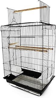 PawHut 23″ Bird Cage Flight parrot house cockatiels playpen with Open Play Top and Feeding Bowl