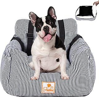 Dog Car Seat,Puppy Booster seat dog travel car carrier bed with storage pocket and Clip-on Safety Leash