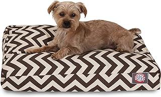 Chocolate Chevron Small Rectangle Indoor Outdoor Pet Dog Bed