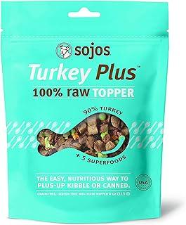 Sojos Turkey Plus Raw Grain-Free Dog Food Topper, 4 Ounce Bag