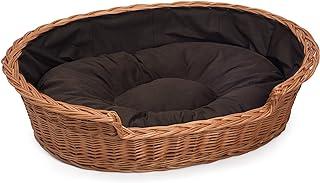 Prestige Wicker Dog Bed Basket with Cushion