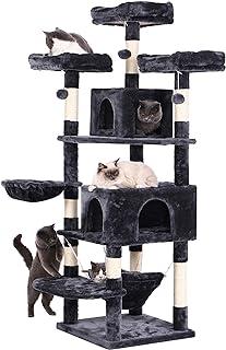 BEWISHOME Cat Tree 66.3 Inch Multi-Level Large cat Tower with Plush Top Perches, Sisal Scratching Post