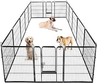 Pet Playpen Exercise Pen Dog Fence Animal Kennel Cage Yard Travel Camping Metal Portable Folding Indoor Outdoor