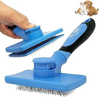 Self Cleaning Grooming Slicker Pet Brush for Cat and Dog Short Long Haired Fur Small Medium Large Metal Pin Bristle Comb Undercoat