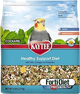 Kaytee Forti Diet Pro Health Bird Food
  With Safflower For Cockatiels, 5-Pound Bag