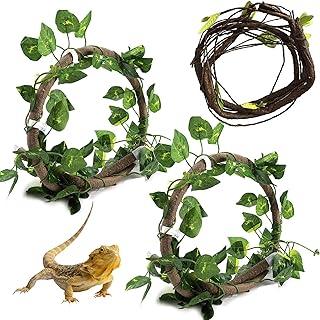 Reptile Bend A-Branch Vines Flexible Leaves Pet Habitat Decor Climber Jungle