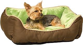Self-Warming Lounge Sleeper Pet Bed Small Mocha/Green