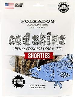 Polkadog Crunchy Cod Skin Jerky Shorties Dog Treats