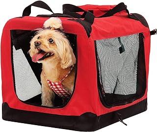 Foldable Dog Crate for Indoor and Outdoor Red Swirl