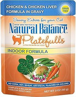 Natural Balance Platefulls Indoor Chicken & Liver Cat Food in Gravy