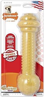Nylabone Barbell Power Chew Durable Dog Toy Peanut Butter
