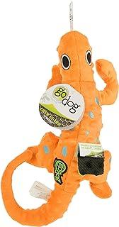 GoDog Amphibianz Tough Plush Extra Large Dog Toy with Chew Guard Technology, Salamander