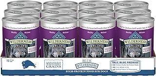 Blue Buffalo Wilderness High Protein Natural Adult Wet Dog Food plus Wholesome Grains, Beef & Chicken Grill