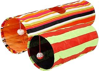 Collapsible Cat Tunnel Toy with Crinkle Peep hole Design