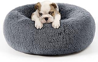 EASELAND Pet Dog Bed for Small Canine Cats Donut, Comfortable Round plush dog bed