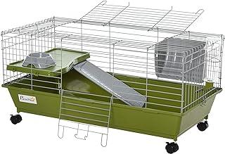 PawHut 35″ Small Animal Cage Chinchilla Guinea Pig Float House
