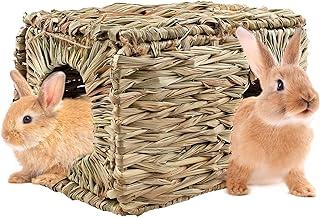 Natural Hand Woven Foldable Seagrass Bed for Bunny Guinea Pig Chinchilla Ferret