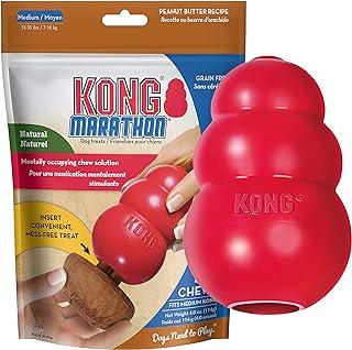 KONG – Classic Durable Dog Toy and Marathon Chew Treat Combo